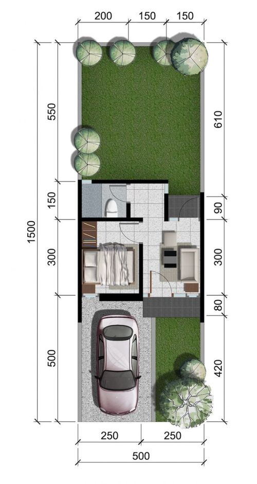 foto denah rumah tipe DANETTE perumahan CitraLand Driyorejo CBD