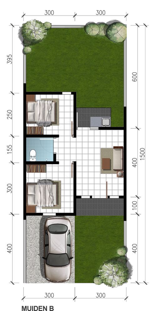 foto denah rumah tipe MUIDEN B perumahan CITRAHARMONI - CLUSTER ROTTERDAM