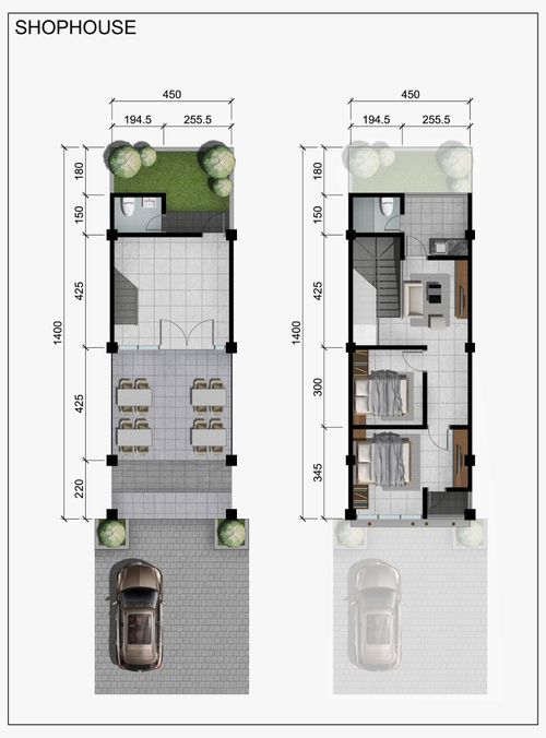 foto denah rumah tipe RUKO SOHO perumahan CitraLand Driyorejo CBD