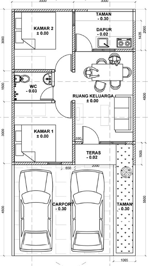 foto denah rumah tipe 36 perumahan Newtown Park