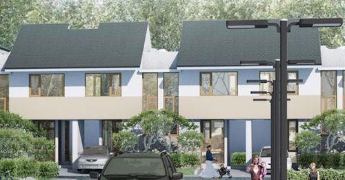 foto tampak rumah tipe MAGNOLIA perumahan Mutiara Gading City Cluster Okwood