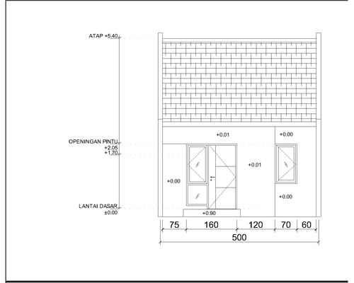foto tampak rumah tipe Grand Casa L5 250250 perumahan Cifest Hill