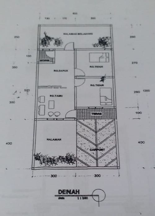 foto denah rumah tipe 36 perumahan TO'LAURO GARDEN 3