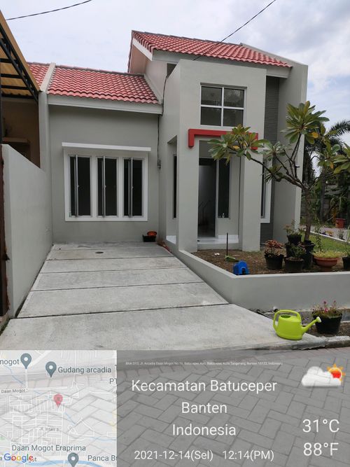 foto tampak rumah tipe ONYX D 15 NO 8 perumahan Daan Mogot Arcadia