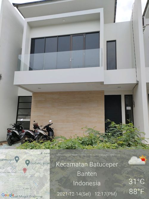 foto tampak rumah tipe EMERAL D 3 NO 2 perumahan Daan Mogot Arcadia