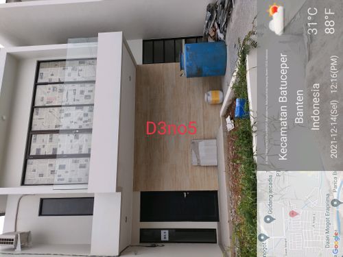 foto tampak rumah tipe EMERLAD D 3 NO 5 perumahan Daan Mogot Arcadia