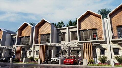 foto tampak rumah tipe Cluster V / L perumahan Pesanggrahan Kusuma