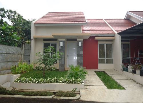 foto tampak rumah tipe LIONTIN perumahan Permata Arcadia