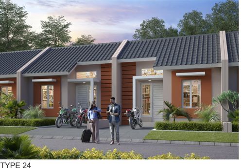 foto tampak rumah tipe 24 perumahan Griya Anugerah Residence