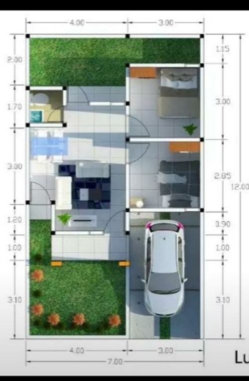 foto denah rumah tipe 42 perumahan MUTIARA CEPU