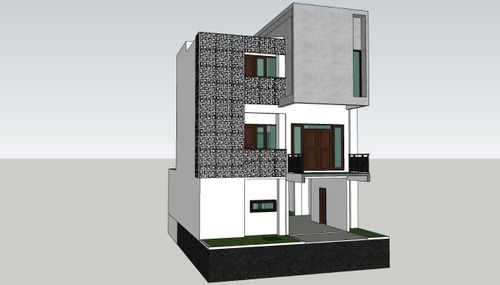foto tampak rumah tipe DD Standard R-12A perumahan Grand Mahakam