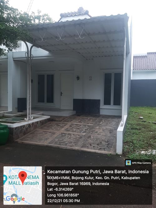 foto tampak rumah tipe 46/90 perumahan Cikeas River View 2