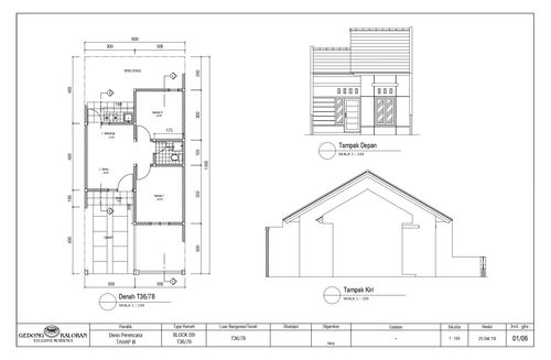 foto denah rumah tipe 36 perumahan GEDONG KALORAN RESIDENCE