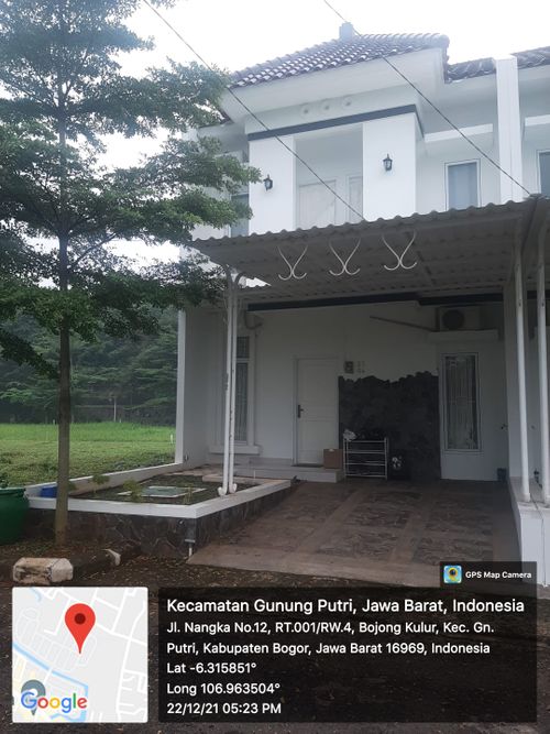 foto tampak rumah tipe 71/84 perumahan Cikeas River View 2