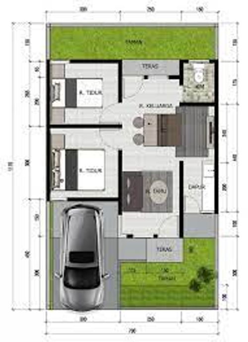 foto denah rumah tipe 53 perumahan GEDONG KALORAN RESIDENCE