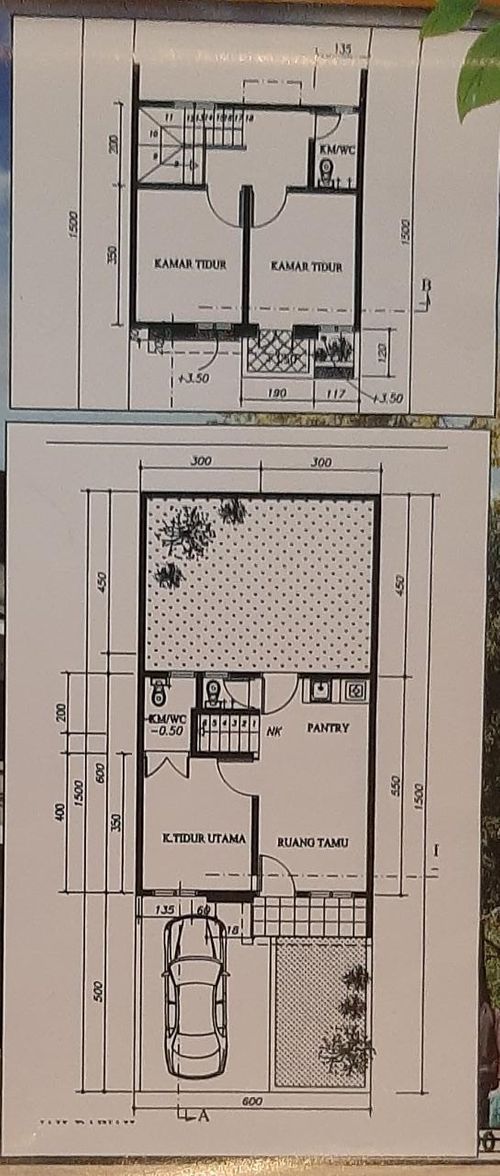 foto denah rumah tipe 69/90 perumahan Cikeas River View 2