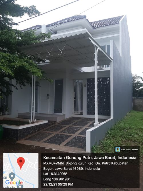 foto tampak rumah tipe 92/123 perumahan Cikeas River View 2