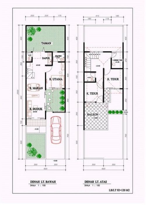 foto denah rumah tipe 92/123 perumahan Cikeas River View 2