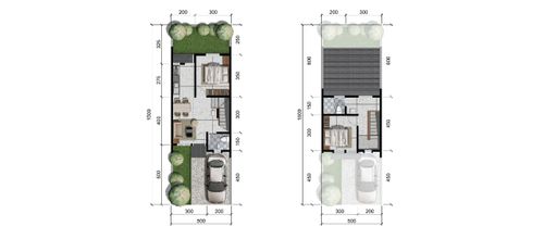 foto denah rumah tipe Acacia B perumahan CITRALAND THE GREENLAKE SURABAYA