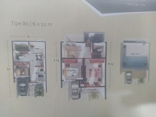foto denah rumah tipe 80 perumahan The Santa Fe Residence