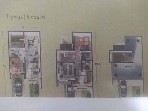foto denah rumah tipe 94 perumahan The Santa Fe Residence