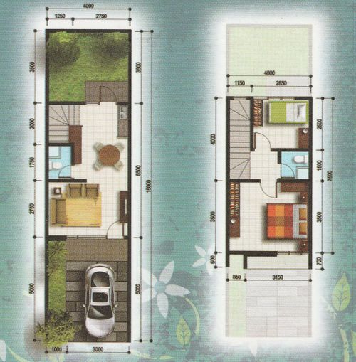 foto denah rumah tipe TOURMARINE B 3 NO 5 perumahan Daan Mogot Arcadia