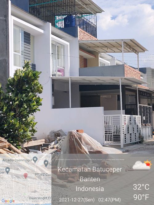 foto tampak rumah tipe TOURMARINE B 3 NO 5 perumahan Daan Mogot Arcadia
