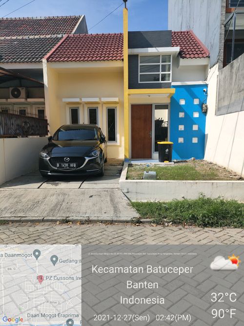 foto tampak rumah tipe AMATHYS PLUS C 7 NO 27 perumahan Daan Mogot Arcadia