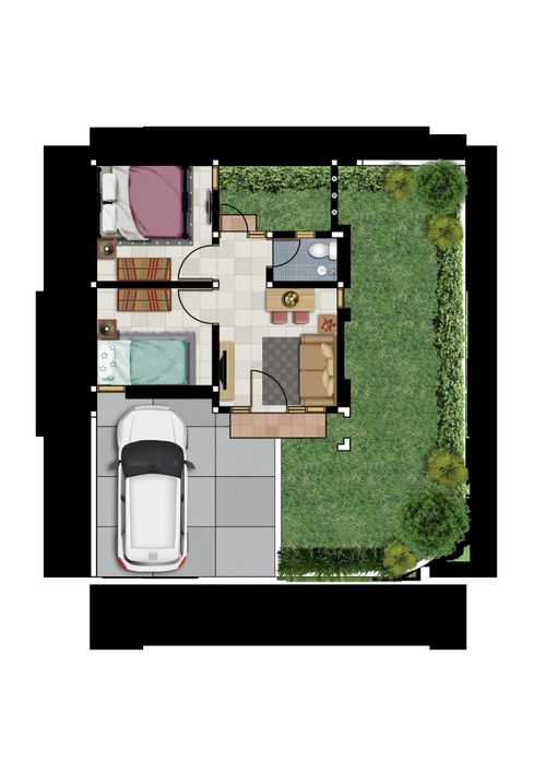 foto denah rumah tipe A-15 36/60 perumahan Graha Puri Jejalen