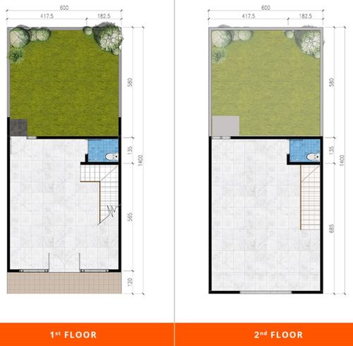 foto denah rumah tipe RUKO perumahan CITRAHARMONI - CLUSTER HCC