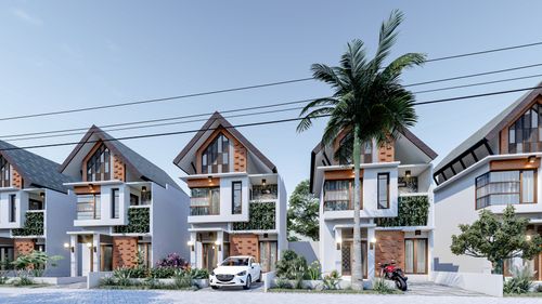 foto tampak rumah tipe BROADWAY 79 perumahan Jawara Land