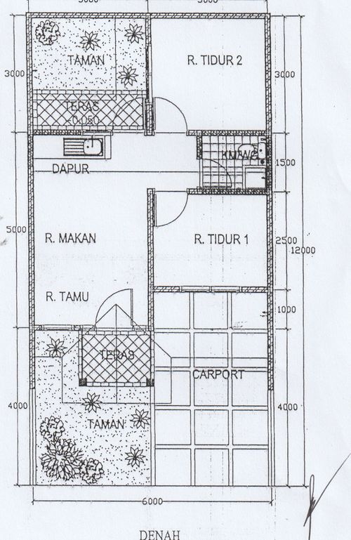 foto denah rumah tipe TOPAZ PLUS C 4 NO 5 perumahan Daan Mogot Arcadia
