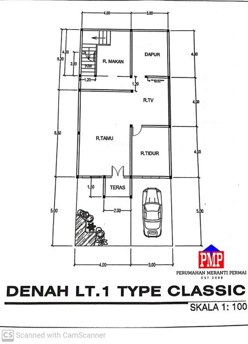 foto denah rumah tipe CLASSIC perumahan PERUMAHAN MERANTI PERMAI SIMALUNGUN