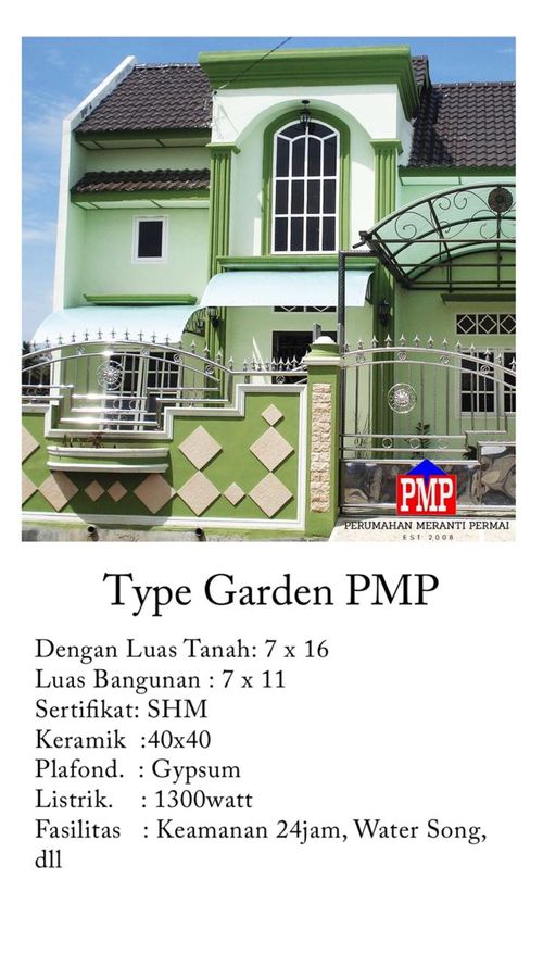 foto tampak rumah tipe GARDEN perumahan PERUMAHAN MERANTI PERMAI SIMALUNGUN