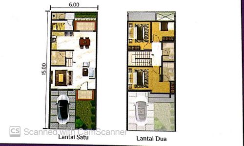 foto denah rumah tipe OLIVE perumahan HARMONY GOLF - 3,6