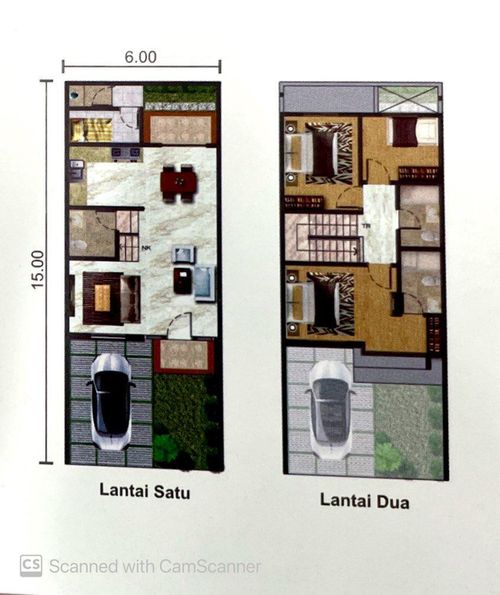 foto denah rumah tipe OLIVE perumahan THE SYMPHONY GOLF - 2,3,5