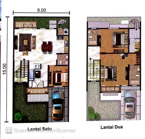 foto denah rumah tipe PAPYRUS perumahan THE SYMPHONY GOLF - 2,3,5