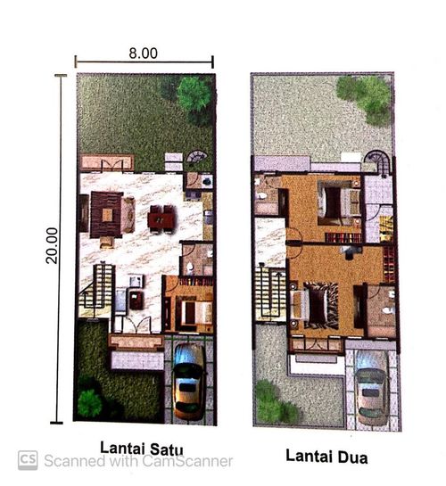foto denah rumah tipe PINE perumahan THE SYMPHONY GOLF - 2,3,5