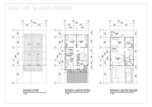 foto denah rumah tipe AZALEA-6A perumahan AZALEA RESIDENCE