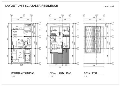 foto denah rumah tipe AZALEA-6M perumahan AZALEA RESIDENCE