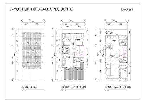 foto denah rumah tipe AZALEA-6F perumahan AZALEA RESIDENCE