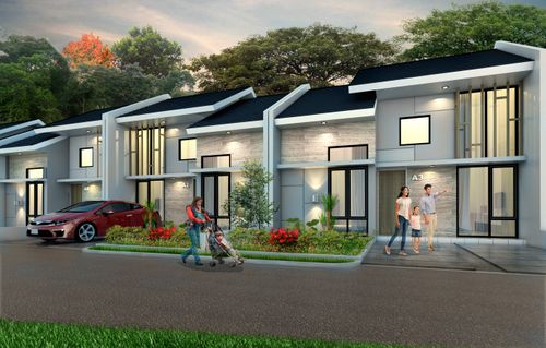 foto tampak rumah tipe 36 perumahan THE AWA