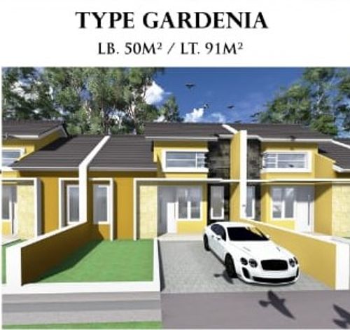 foto tampak rumah tipe GARDENIA perumahan GRAND ZAM ZAM REGENCY