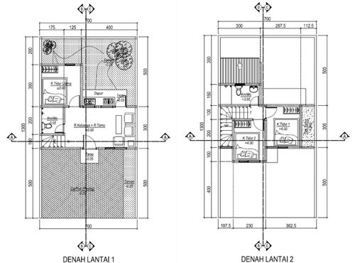 foto denah rumah tipe 65 - 2 Lt perumahan Newtown Park