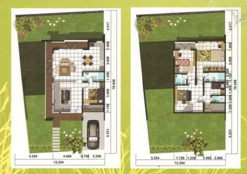 foto denah rumah tipe Mountblanc perumahan Rivela Park