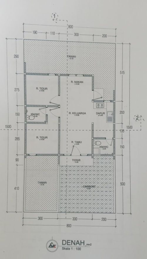 foto denah rumah tipe 55 perumahan Graha Platinum