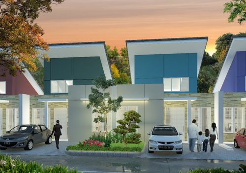 foto tampak rumah tipe Aster perumahan Serpong Lakeville
