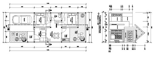 foto denah rumah tipe Sakura 2 perumahan GRHA TAMAN PELANGI 2 CLUSTER OSAKA