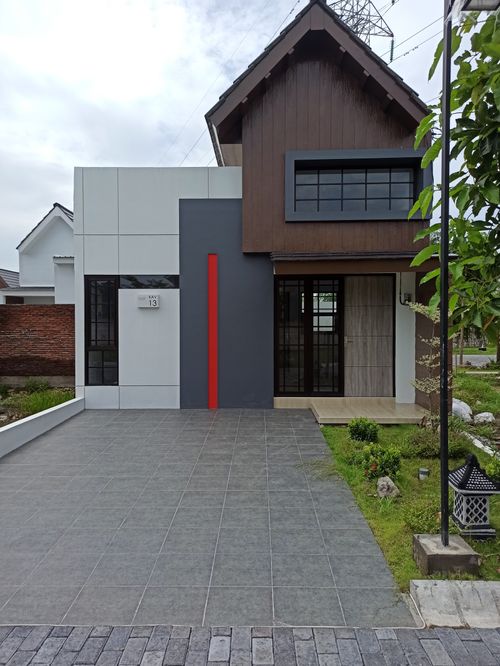 foto tampak rumah tipe Sakura 1 perumahan GRHA TAMAN PELANGI 2 CLUSTER OSAKA