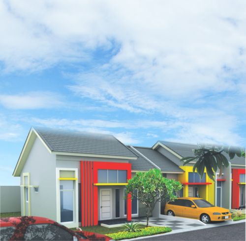 foto tampak rumah tipe 60 perumahan Cluster Citra Mas
